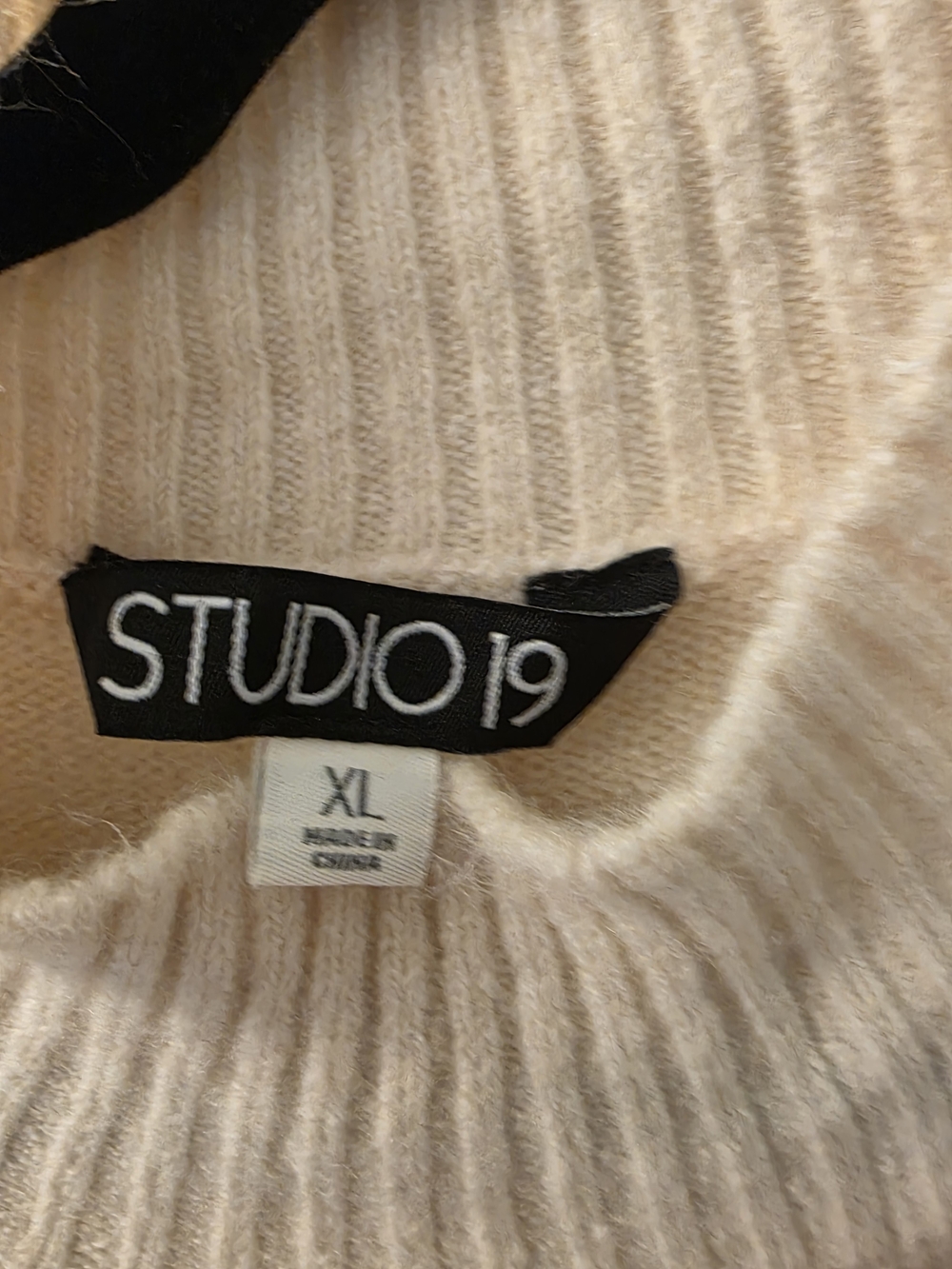 Studio 19 Striped Crewneck Sweater in Cream, Burgundy, Camel and Gray - Picture 2 of 2